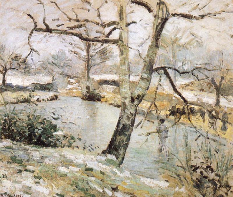 Camille Pissarro Winter scenery oil painting image